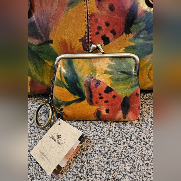 Patricia Nash - AUTOGRAPHED!!  Calvi Satchel EUC with Large Borse Coin Purse NWT - Picture 6 of 12